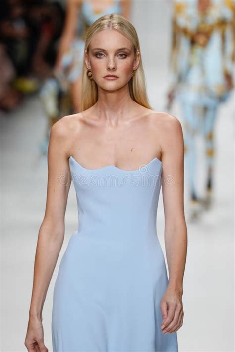 Caroline Trentini walking the Versace Spring Summer 2018 runway